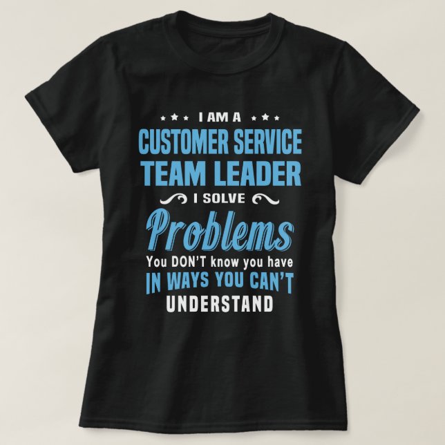 Camiseta Líder del equipo de servicio al cliente (Diseño del anverso)
