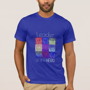 Camiseta Líder del lema del elefante de rebaño Lover