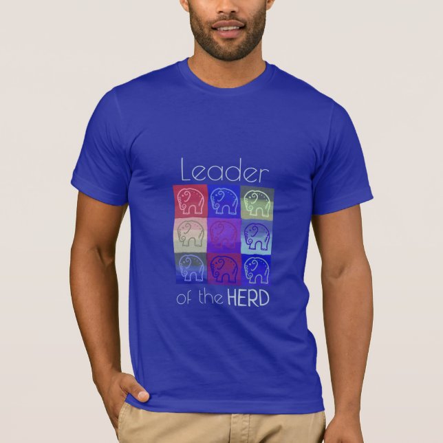 Camiseta Líder del lema del elefante de rebaño Lover (Anverso)