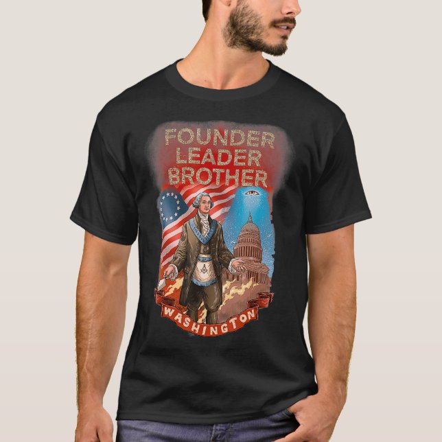CAMISETA LÍDER FUNDADOR DE MASONIC GEORGE WASHINGTON (Anverso)