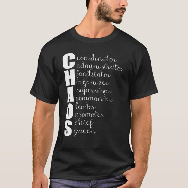 Camiseta Líder supervisor del coordinador del caos (Anverso)