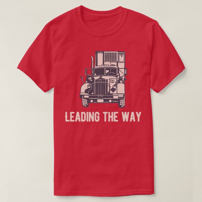 Camiseta Liderando el camino del transporte por carretera (Diseño del anverso)