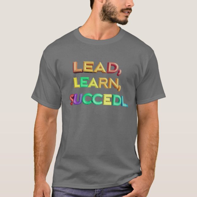 Camiseta Liderar, aprender, tener éxito (Anverso)