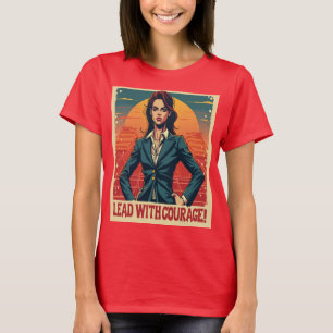 Camiseta Liderar con Coraje - Diseño Motivacional Empoderan