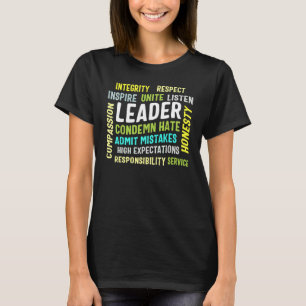 Camiseta Liderazgo Líder Integridad Unir Cottagecore Insp