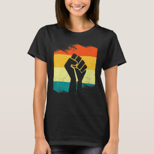 Camiseta Líderes negros inspiradores Puño de poder Mano Mes