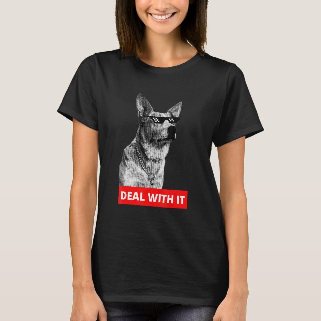 Camiseta Lidiar con ello   Perro Boyero Australiano (Anverso)