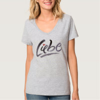 Liebe Love Lettering Brush Calligraphy Heart