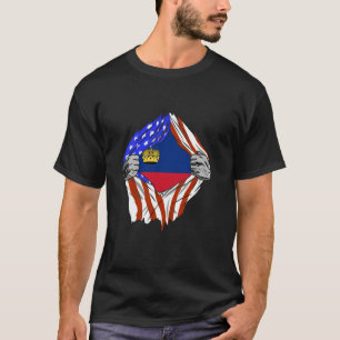 Camiseta Liechtenstein EE. UU. América Cofre Liechtensteine