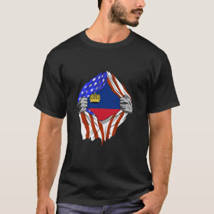Camiseta Liechtenstein EE. UU. América Cofre Liechtensteine
