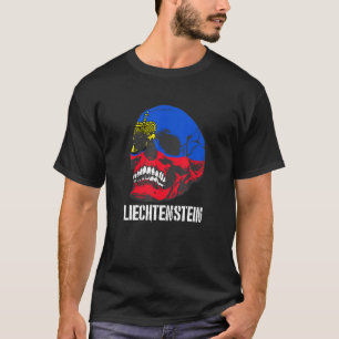 Camiseta Liechtenstein Flag Skull Liechtenstein tensteiner 