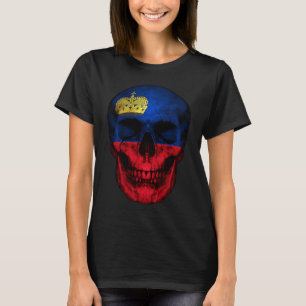 Camiseta Liechtenstein Flag Skull Liechtenstein tensteiner 