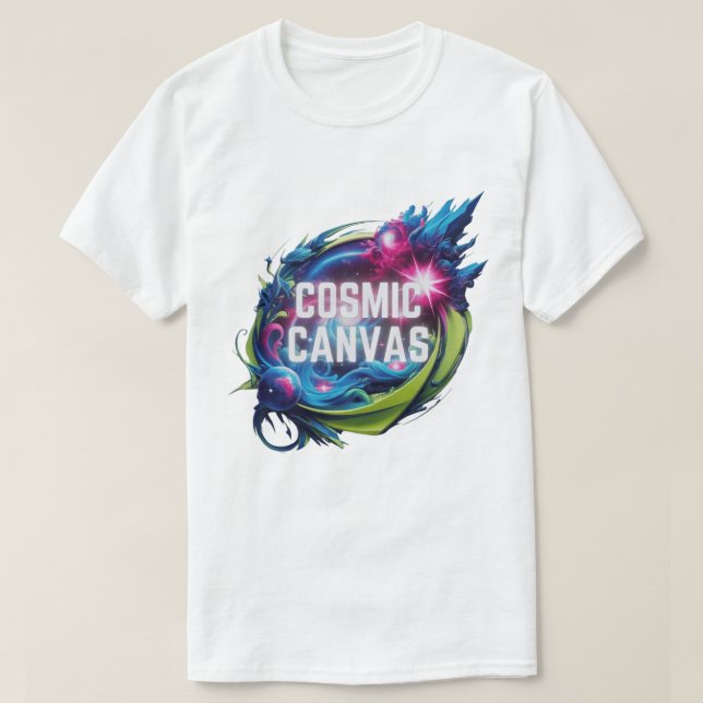 Camiseta Lienzo cósmico - Pintar tus sueños (Diseño del anverso)