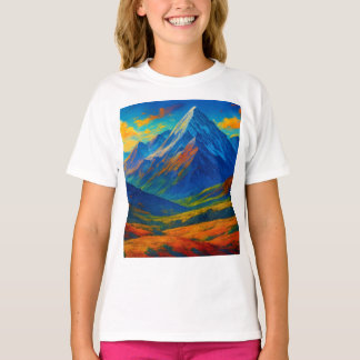 Camiseta Lienzo de acuarela del bosque esmeralda
