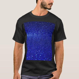 Camiseta Lienzo Purpurina azul brillante