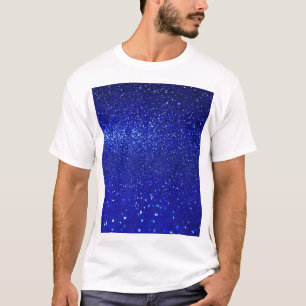 Camiseta Lienzo Purpurina azul brillante