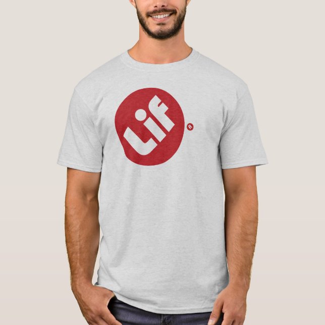 Camiseta Lif. Círculo inclinado. (Anverso)