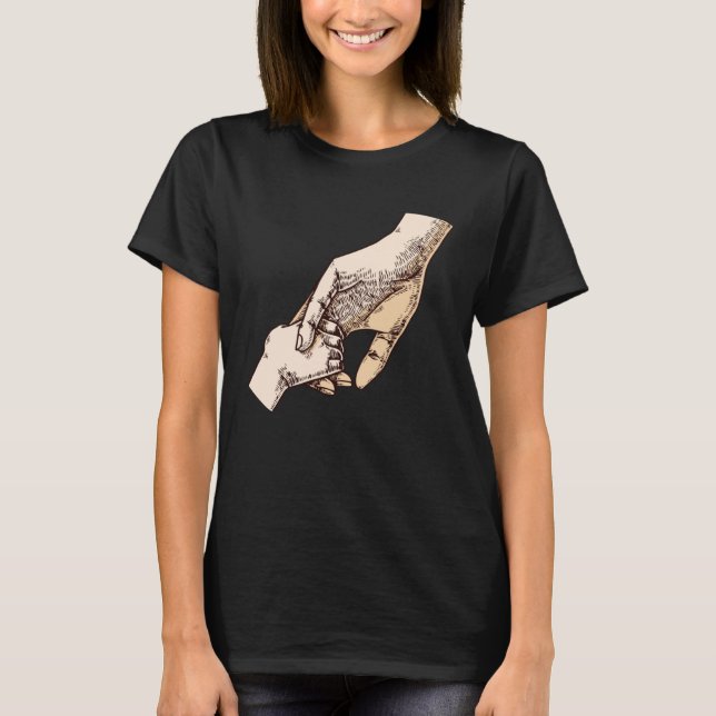 Camiseta Life Begins And Love Never Ends Parents Family (Anverso)