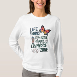 CAMISETA LIFE BEGINS AT THE END OF YOUR COMFORT ZONE D07