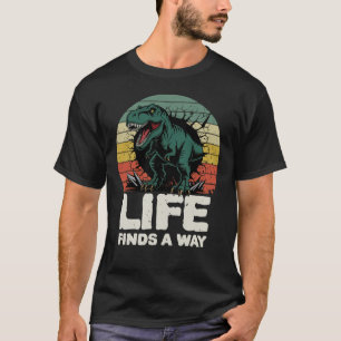 Camiseta Life Finds a Way T-Rex Jurassic Meme T-Shirt 