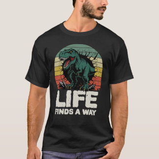 Camiseta Life Finds a Way T-Rex Jurassic Meme T-Shirt 