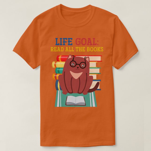 Camiseta Life Goal Read All Books (Diseño del anverso)