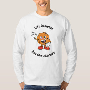 Camiseta Life Happens, Chocolate Helps
