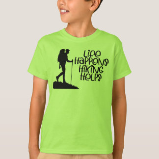 Camiseta Life Happens Hiking Helps, Funny Hiking