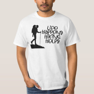 Camiseta Life Happens Hiking Helps, Funny Hiking