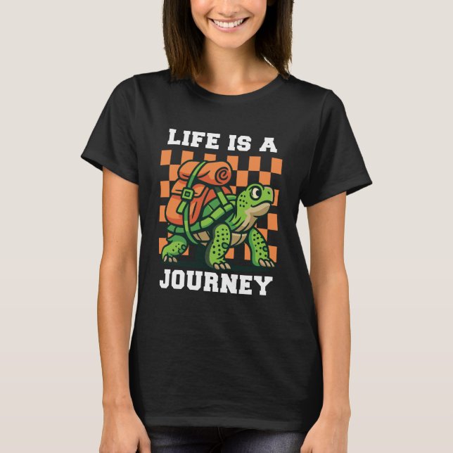 Camiseta Life Is A Journey Women Black (Anverso)