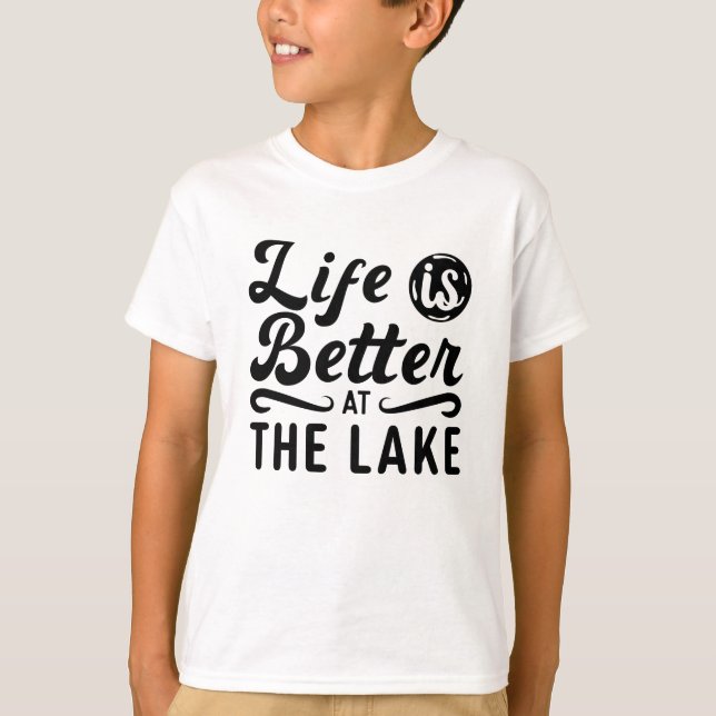 Camiseta Life Is Better At The Lake Wakeboarding Wakeboard (Anverso)