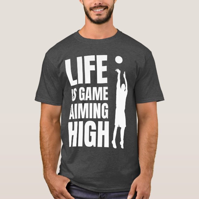 Camiseta Life is game aiming high friend friends (Anverso)