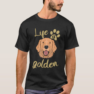 Camiseta Life Is Golden Dog Lover Golden Retriever Lover Gi