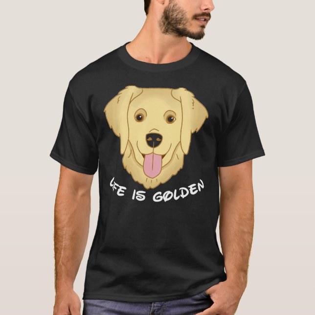 Camiseta Life Is Golden Retriever Dog 571 (Anverso)