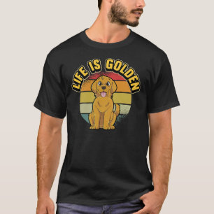 Camiseta Life Is Golden Retriever Dogs