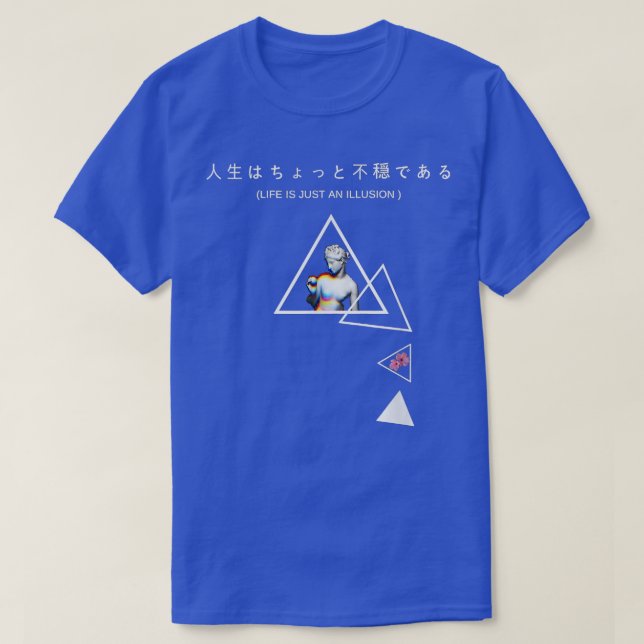 Camiseta Life Is Just An Illusion Vaporwave Aesthetic  (Diseño del anverso)
