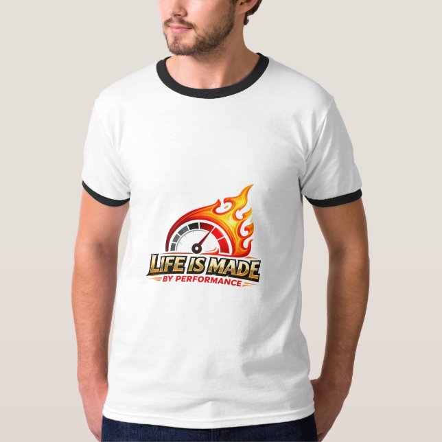 Camiseta Life Is Made By Performance Flame Speedometer  (Anverso)