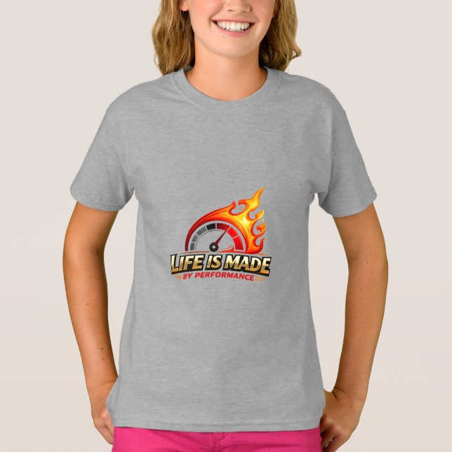 Camiseta Life Is Made By Performance Flame Speedometer Race (Anverso)