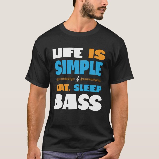Camiseta Life is Simple Eat Sleep Sing Barbershop Quartet B (Anverso)