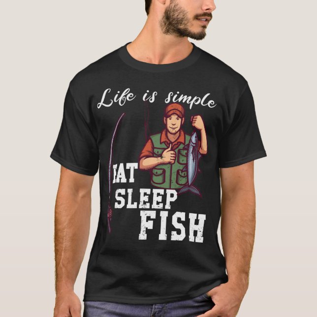 Camiseta Life is simple - fish (Anverso)