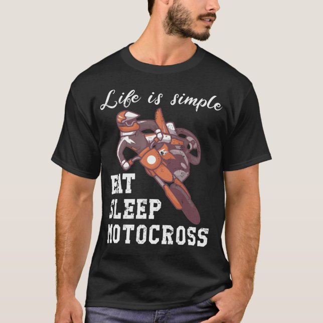 Camiseta Life is simple - motocross (Anverso)