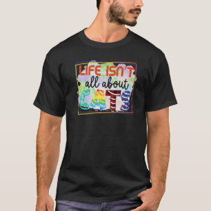 Camiseta Life Isn't All About Cats Graphic Patchwork Cat