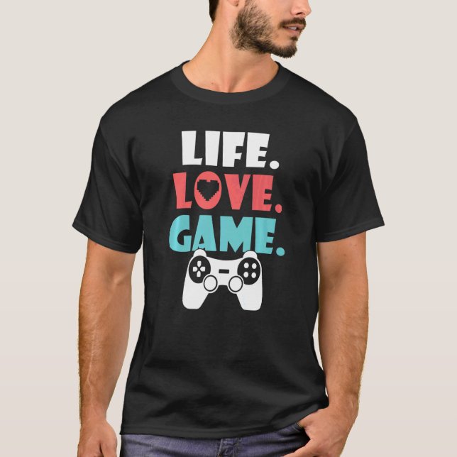 Camiseta Life Love Game Gaming (Anverso)