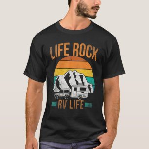 Camiseta Life Rock Rv Life Camping Naturaleza Viaje Retro C