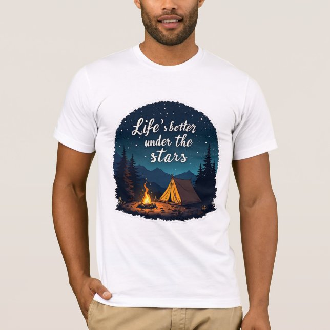 Camiseta Life’s Better Under the Stars Camping T-Shirt Desi (Anverso)