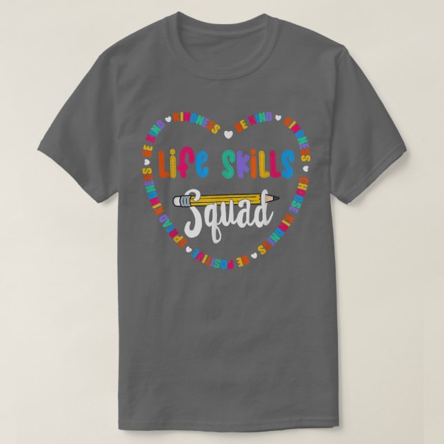 Camiseta Life Skills Squad, Team Be Kind School Life Skills (Diseño del anverso)