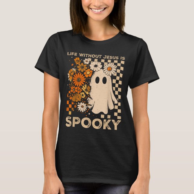 Camiseta Life Without Jesus Is Soky Floral Christian Hallow (Anverso)
