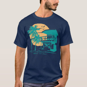 Camiseta Lifeguard Lookout Sunrise Verde azulado Beach Grap