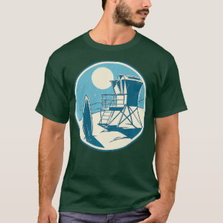 Camiseta Lifeguard Stand Beach Surfboard Retro Vibe Surf