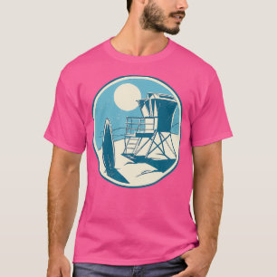 Camiseta Lifeguard Stand Beach Surfboard Retro Vibe Surf